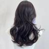 Black Blue Highlights Synthetic Short Wavy Women Wig Fluffy Lolita Cosplay Heat Resistant Wig with Bangs for Daily Party