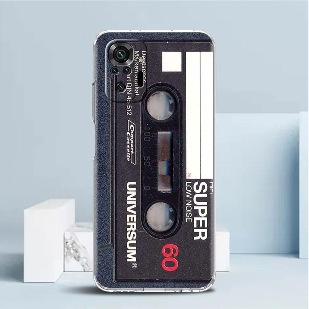 Vintage Kassettenband Retro Stil Hülle Für Xiaomi Redmi Note 11 Pro 10 9 9S 8 8T 7 9A 9C 9T 10 10C K40 Transparent Weiche Handyhülle