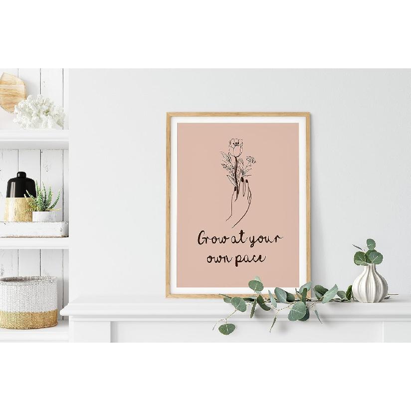 TwoDays Boho Office Decor, Positive Affirmation Posters for Classroom, Therapy Quotes for Women, Bohemian pirational Wall Art for Bedroom, Chic