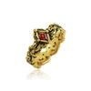 Black Gold Contemporary Vintage Ring For Women Adjustable Size With Style Geometric
