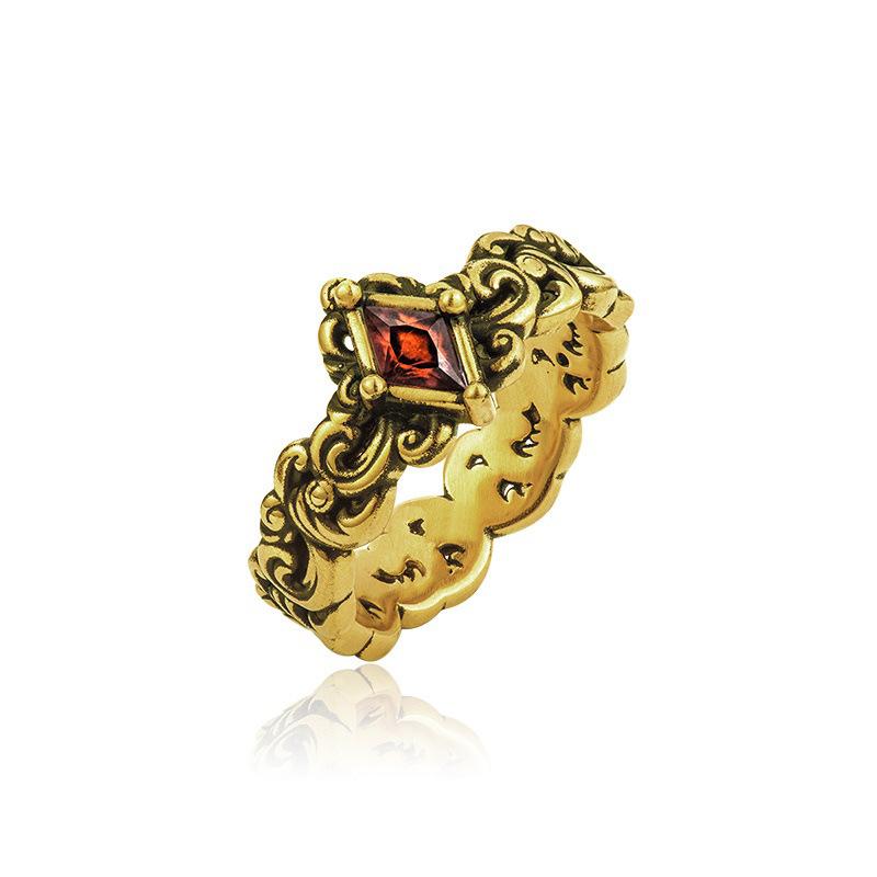 Black Gold Contemporary Vintage Ring For Women Adjustable Size With Style Geometric