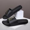 Fashion Slippers for Men Women 2026 Summer New Design Slides Luxury Leather Slipper Casual Beach Shoes with Air Cushion