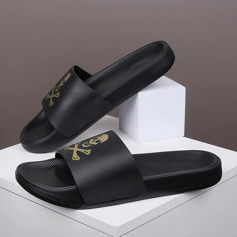 Fashion Slippers for Men Women 2026 Summer New Design Slides Luxury Leather Slipper Casual Beach Shoes with Air Cushion