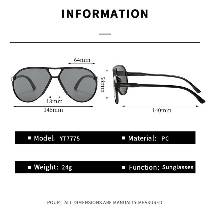 European and American fashion flat glasses travel shopping travel decorative glasses retro double beam frame sunglasses versatile trendy