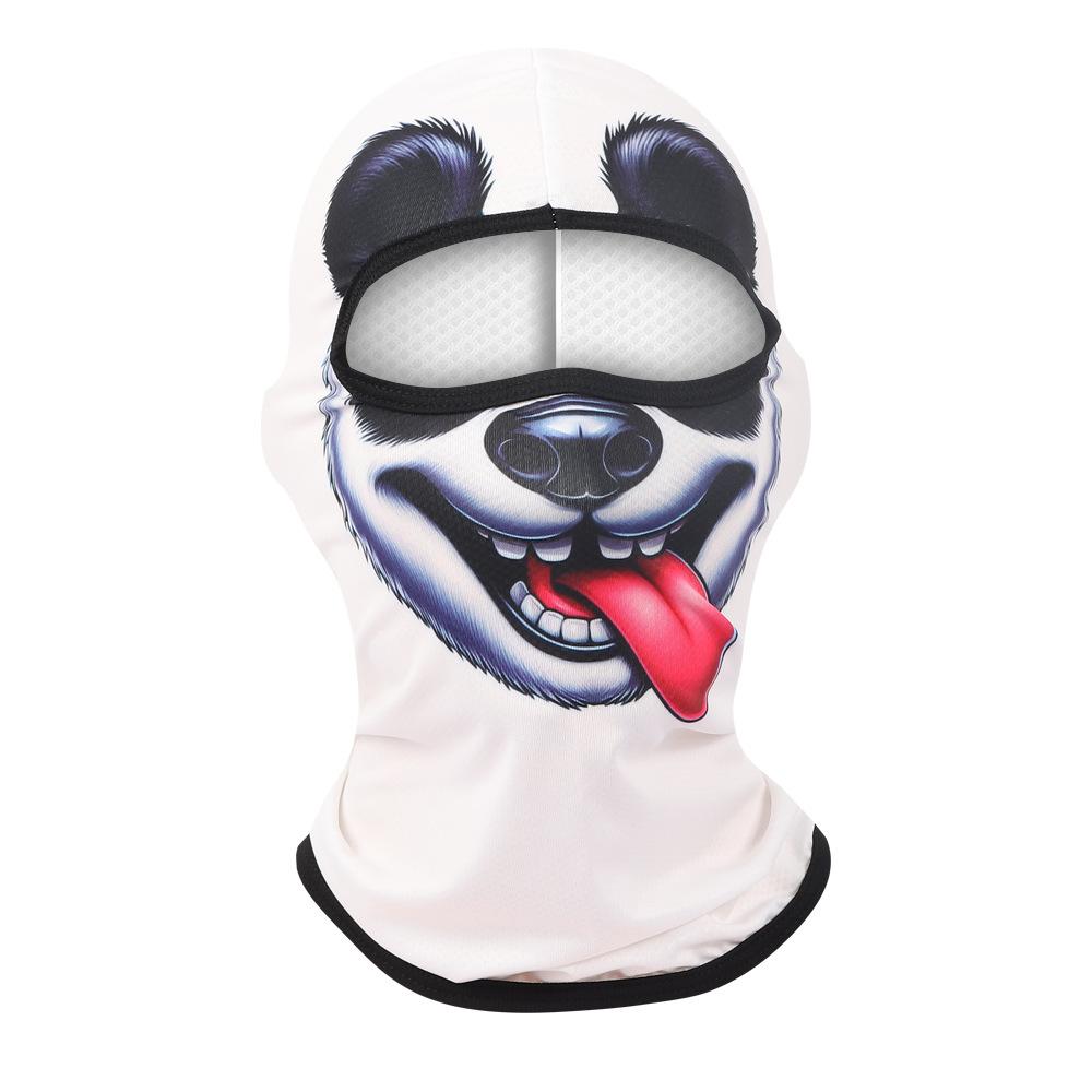 Máscara Facial Esportiva Respirável Proteção Solar À Prova de Vento Cobertura para a Cabeça Forrada com Capacete Verão Estampada com Animais 3D Balaclava para Motociclista