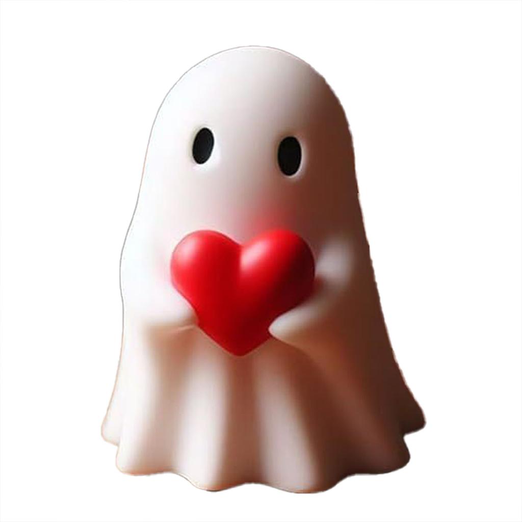Cute Ghost Figurine Spooky Resin Statue All Hallows Day Porch Indoor Home Decoration