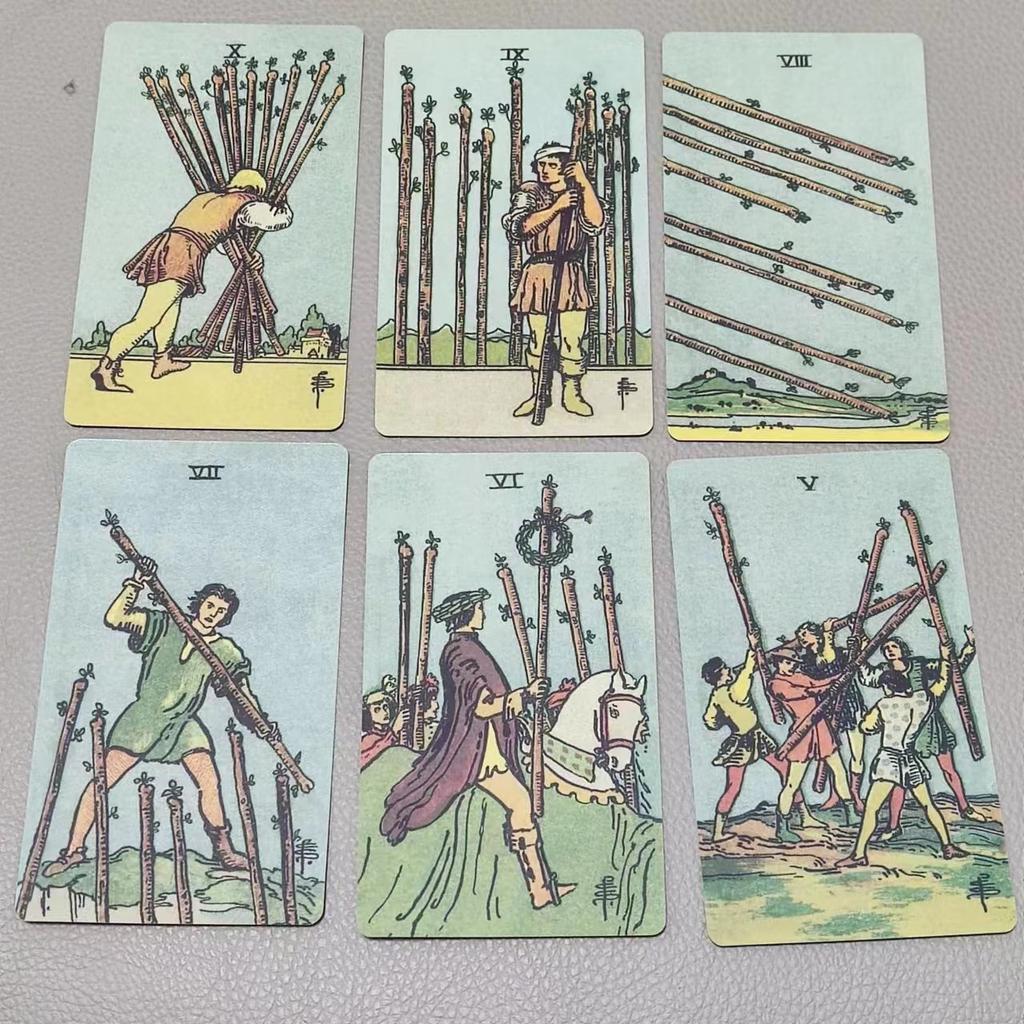 10,3 * 6 cm randloses Design Tarot 78 Karten mit Leitfaden für Anfänger