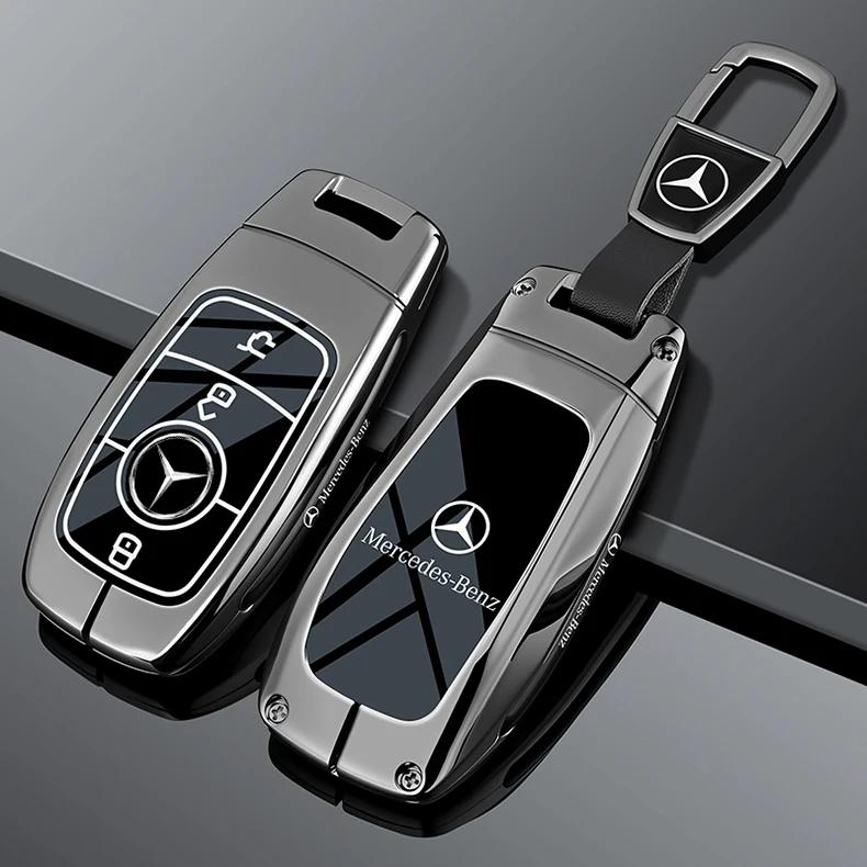 

Zinc Alloy Car Key Case Cover Protector Shell For Mercedes Benz A C E G Class GLC CLE CLA GLB GLS W177 W205 W213 W222 X167 AMG