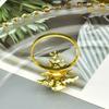 Gold Plated Christmas Tree Napkin Ring Luxury Green Dinner Button Holder for Western Restaurant Table Setting Decor