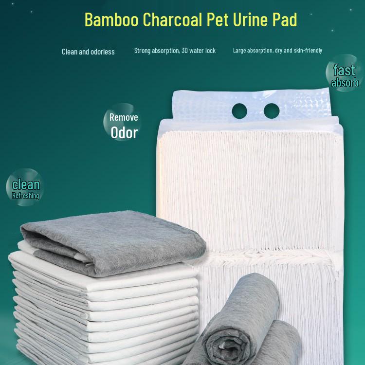 Bamboo Charcoal Thickened Pet Urine Absorbent Pad - Deodorizing Disposable Dog Toilet Pad & Diaper