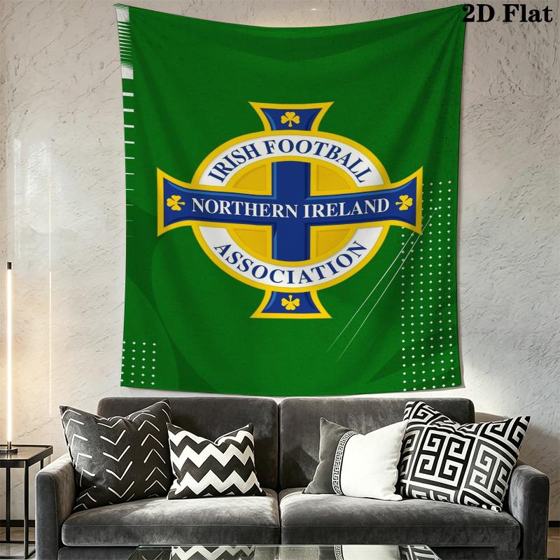 Northern Ireland FC Wall Tapestry Aesthetic Wall Hanging Printed Fabric Blanket Decorative Tapestries for Bedroom Living Room Home Decor