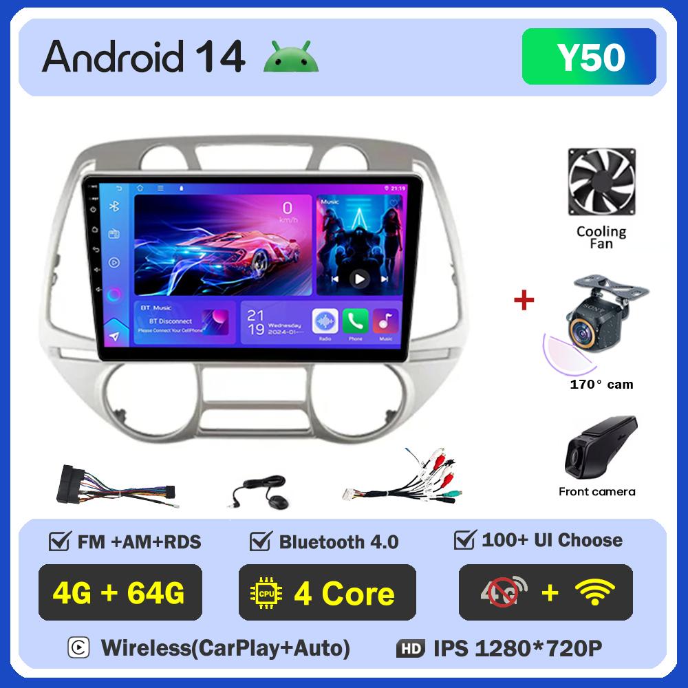 For Hyundai I20 I20 2008 - 2012 Car Radio Player Car Carplay Screen Autoradio Mirror Link Car Intelligent Systems Touch Screen