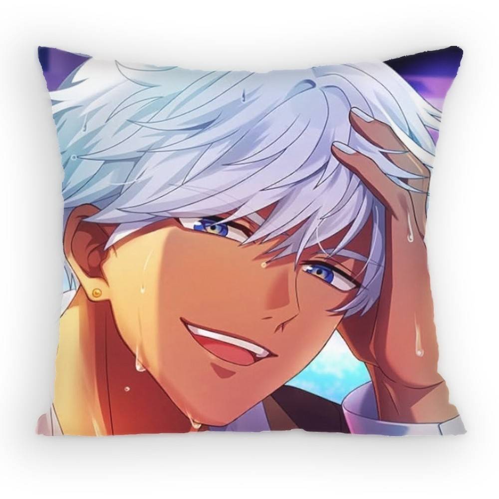 CUTE Game OObey Me World Mammon Pillow Case Antidustmite Pillowcase Invisible zipper silky short plush Sofa cushion cover