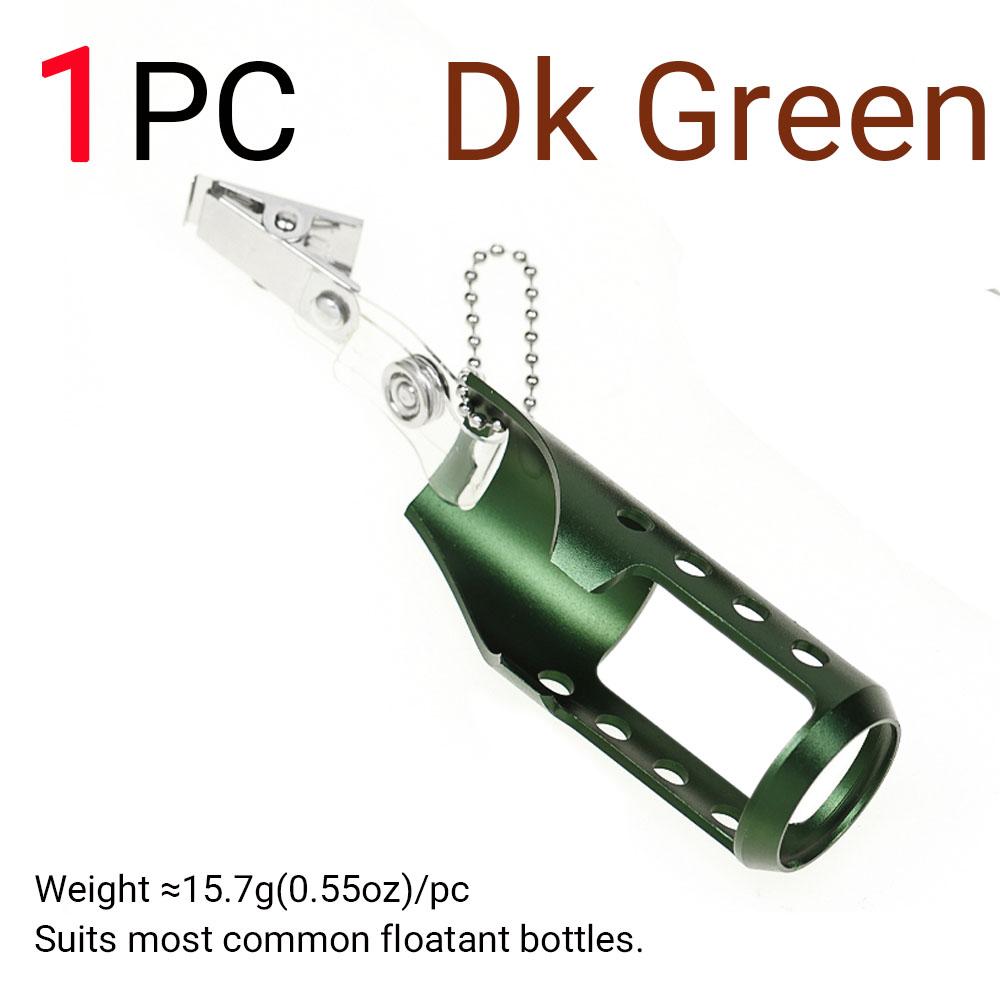 Fly Fishing Floatant Bottle Holder, Aluminum Alloy Lightweight Clip-On/Hang-On Tool Holder for Vest Backpack, for D-Rings & Loops
