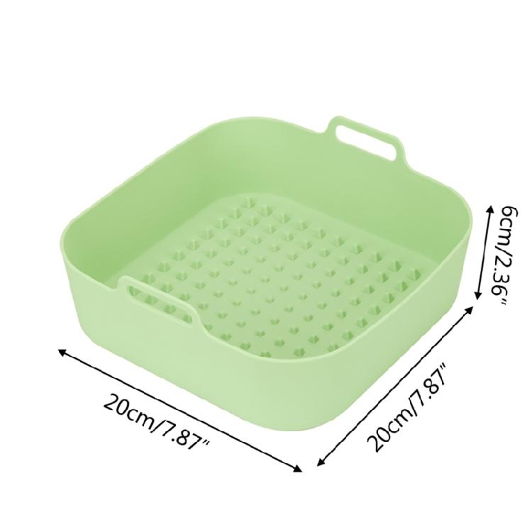 Square Air Fryer Liner Non-Stick Silicone Baskets Reusable Air Fryer Accessories