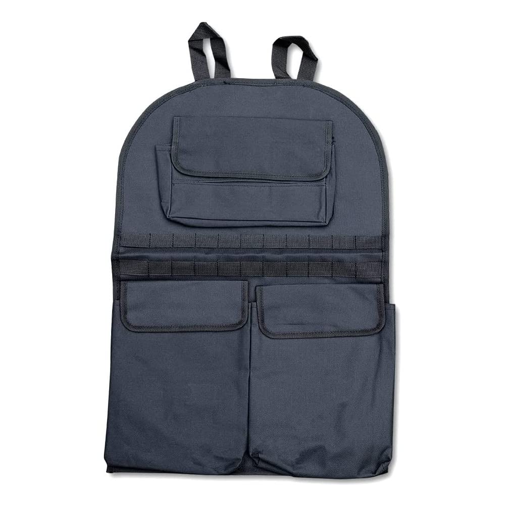 

Nissan C28 Serena Seatback Pocket 42cm x Large Capacity with Zippered Pockets for Small Luggage Outdoor Car Custom S YOURS [Type A] [Size Approx. чёрный