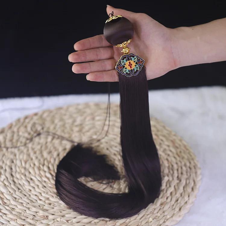 

1Pcs 50CM Long Vertical Chinese Knot Hanging Tassels Polyester Thread Anti-crease Costume Clothing Decoration Accessory 1PC Length 50cm темный кофе
