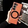 Leather Rotating Bracket Case for Samsung Galaxy Z Fold 6  4 3 ZFold Fold6 Magnetic Stand Holder Shockproof  Cover