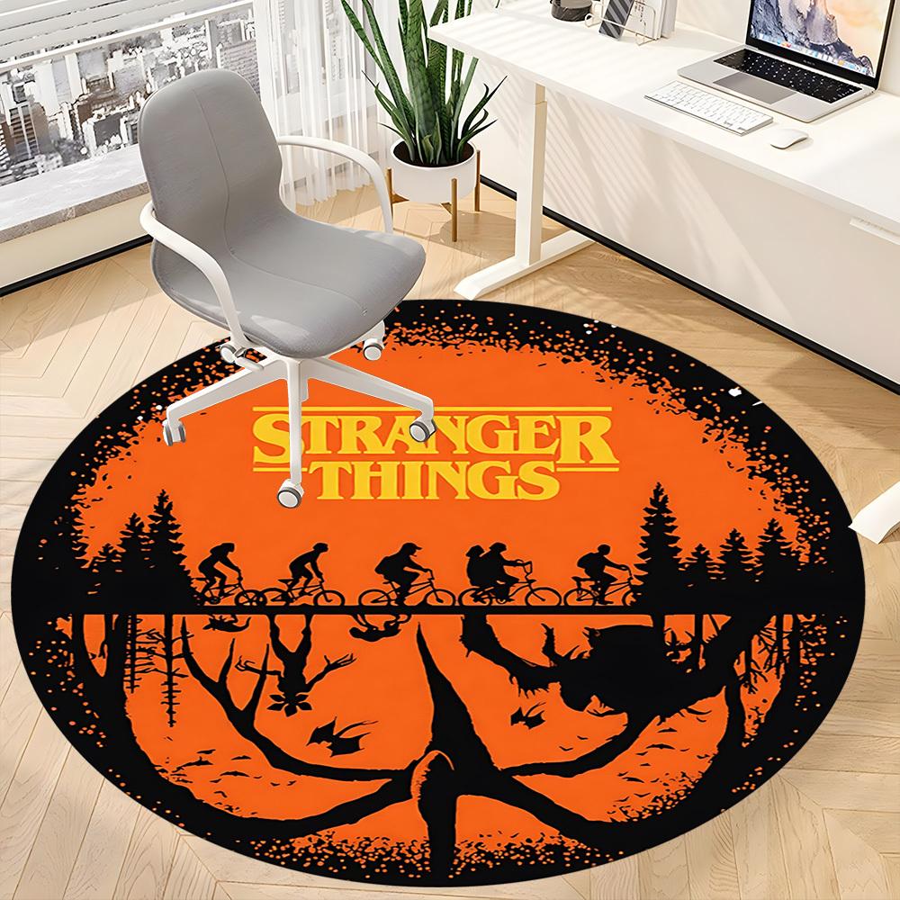 1pc Stranger Things Chair Carpet for Office, Non Slip, Soft and Durable Office Rug for Interior Decoration