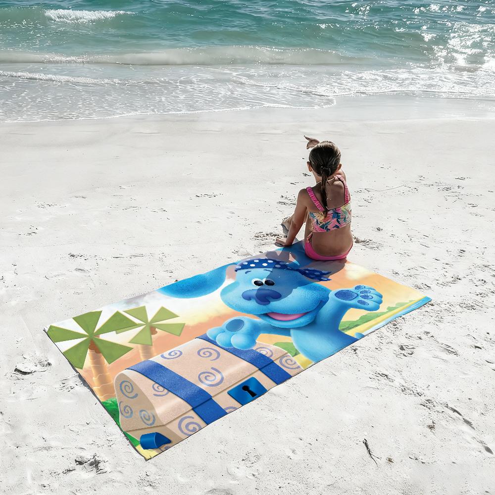 Cartoon B-Blues C-Clues and You Towel Quick Dry Absorbent Beach Towel for Sports, Fitness, Swimming and Outdoor Activities