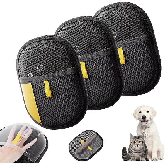 Yomi Pet Hair Remover Glove, 2025 New 9.5in Reusable Two-way Push and Pull Electrostatic Pet Hair Remover-Roll Into Strips, Washable Pet Gloves, for