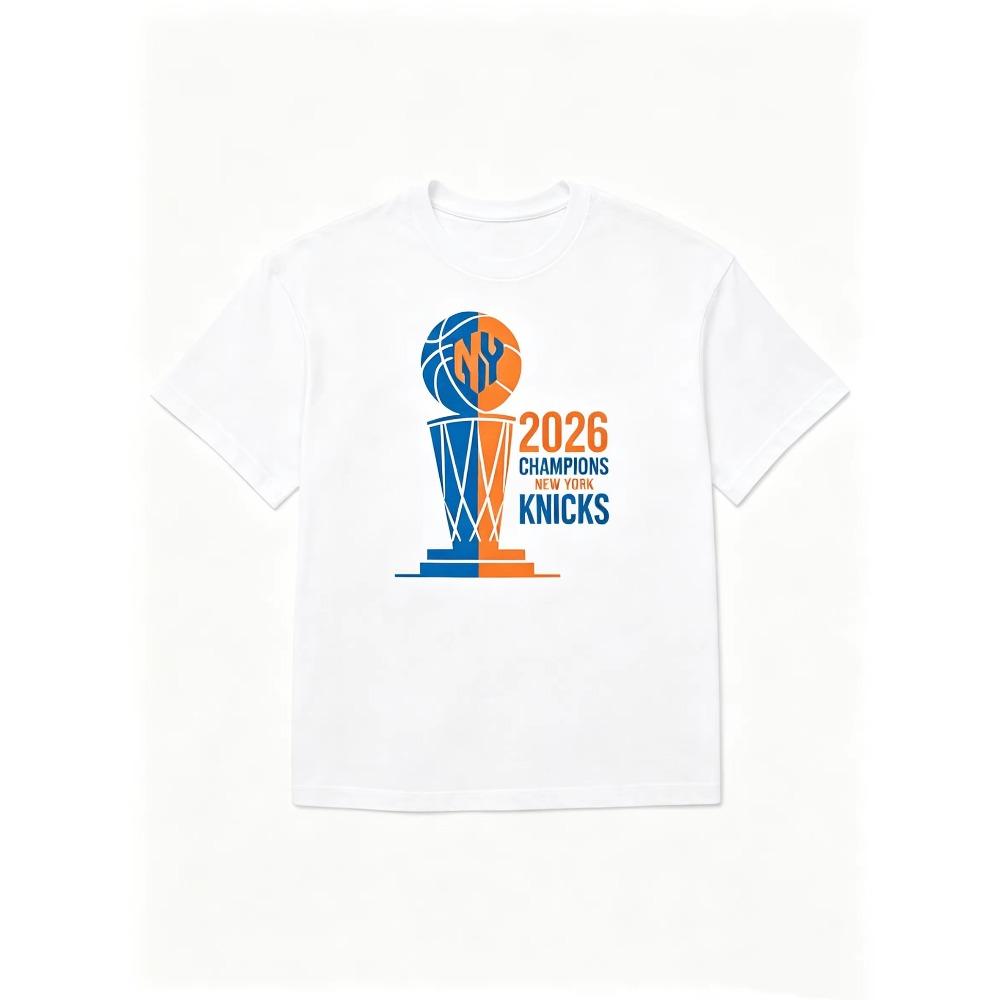 2026 NY Knicks Champions New York Knicks Finals Collection Fans T-Shirt Summer New Men Women Cotton Oversized Unisex Harajuku High Quality