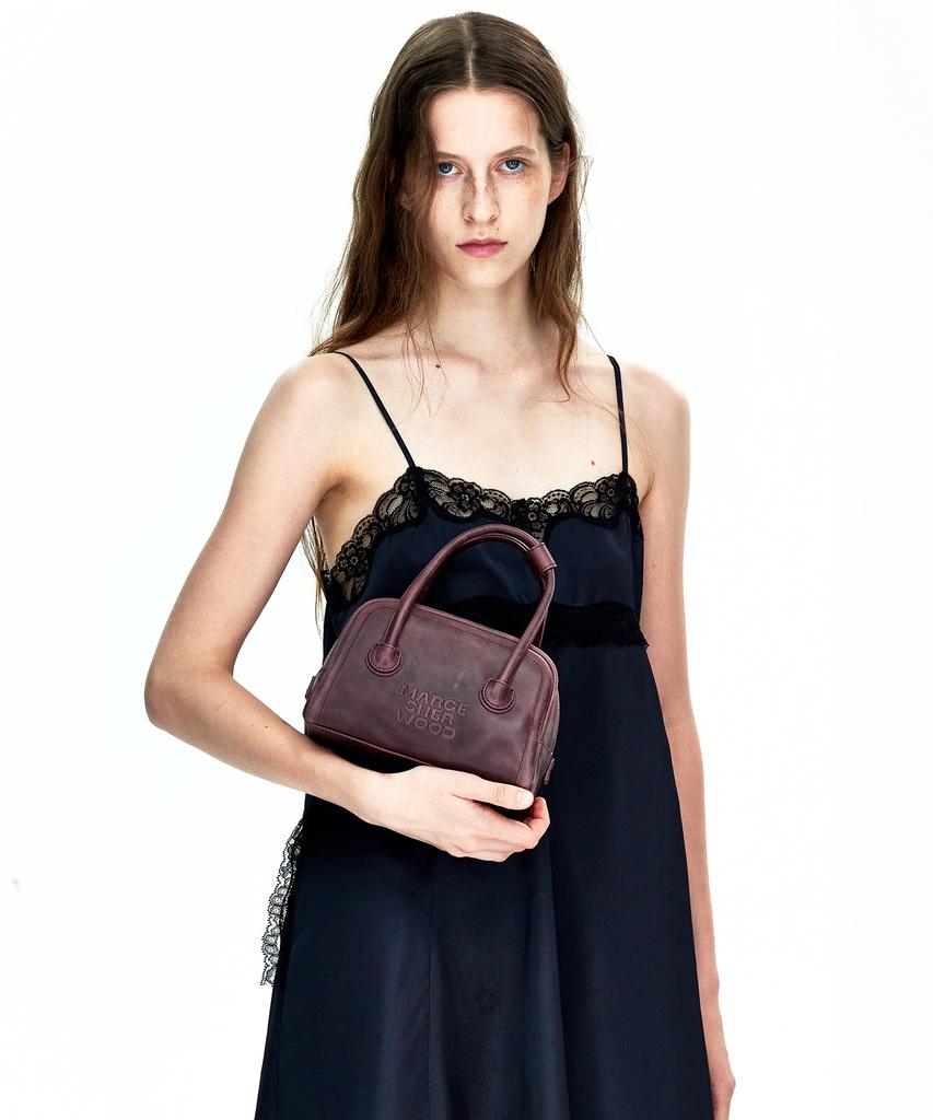 Margesherwood Soft Tote Mini_Wine Pull-Up