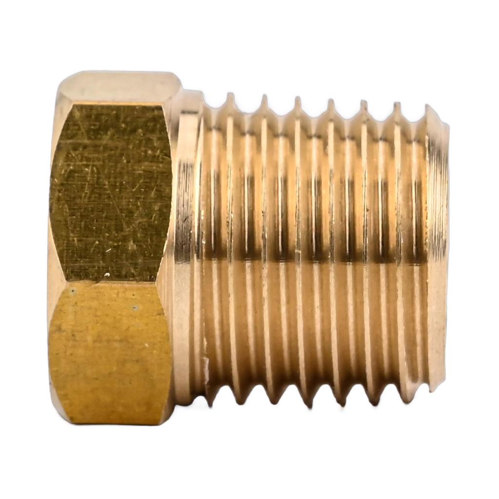 Stylish Brass 14 NPT Male To 18 NPT Female Pipe Reducer Adapter 1/4 NPT Male to 1/8 NPT Female Gold Color Coated