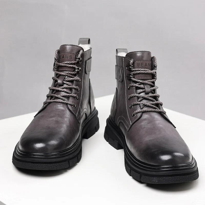 Модные повседневные кроссовки Кожаная обувь Лоферы Спорт и отдых Ботильоны Зимние ботинки — фото 5