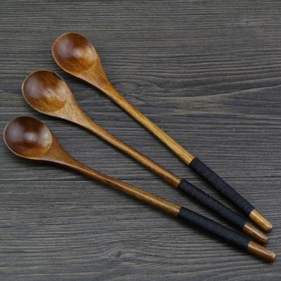 Colher de sopa com cabo longo, colher multifuncional de madeira de luxo para mexer, para cozinha