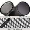 4pcs Black Metal Wire Mesh Pen Holders - Round Desk Organizer with Open-Top Design, for Office & Home Desktop Storage