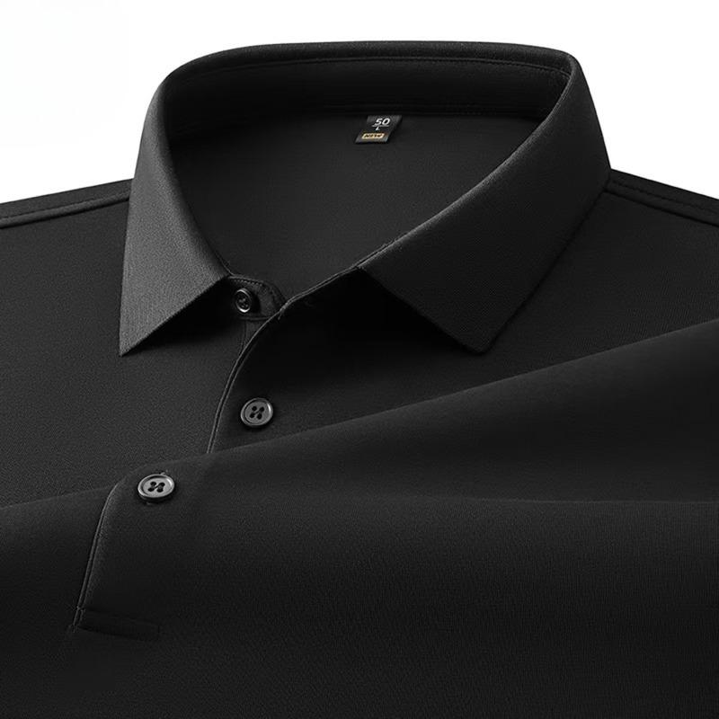 STORN Pure Cotton Autumn Winter Men's High-End Designer Fashionable Long-Sleeved Boutique Button Casual Comfortable Polo Shirt To