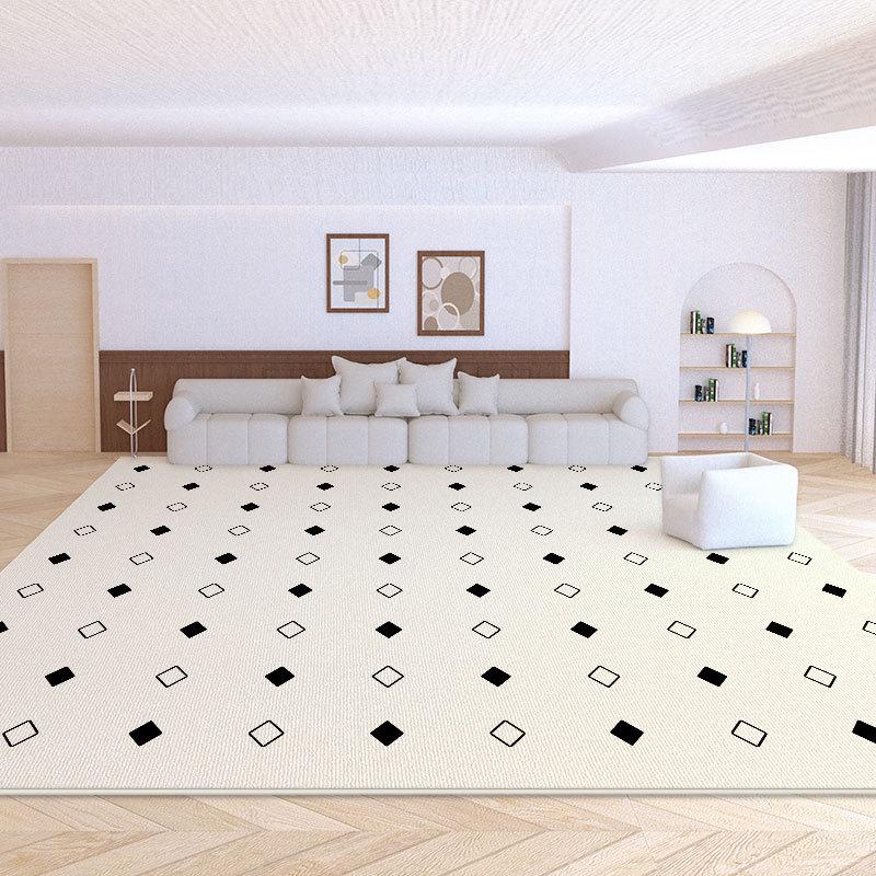 Covor de Velur de Lux Nordic Stil Wabi-Sabi – Crem Minimalist Covor de Podea pentru Living