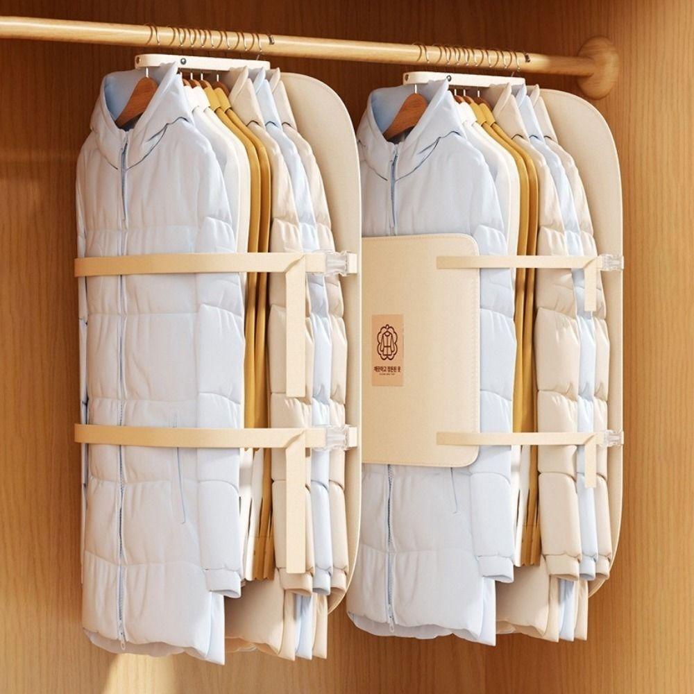 Oxford Cloth Clothing Compression Board Dust-proof Folding Clothes Dust Cover Large Capacity Space Saving