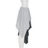 Spring/Summer Women's Low-Waist Plaid & Floral Patchwork Irregular Hem Skirt
