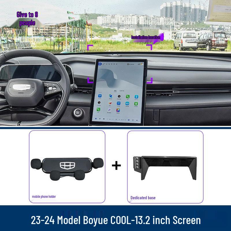 Car Phone Holder Screen Mount for 2023-2024 Geely Boyue COOL