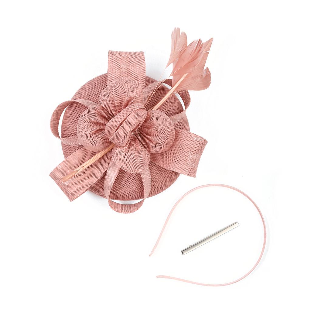New feather headdress bridal hair accessories mesh headdress bridal top hat horse racing festival hemp headdress hair accessories