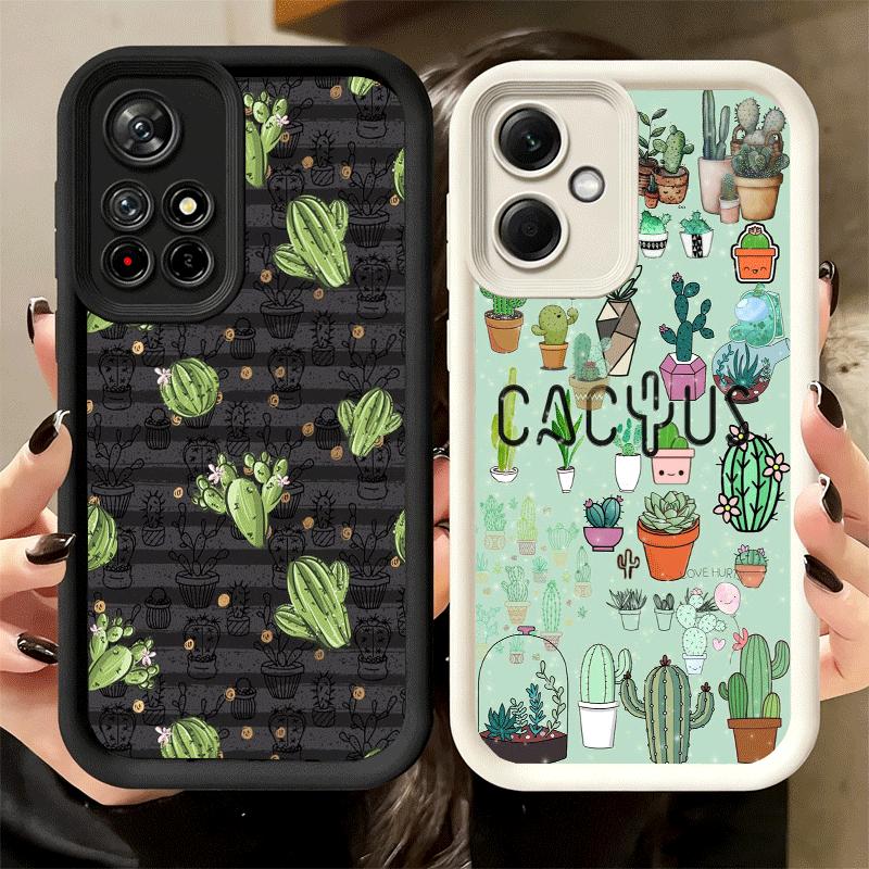 Phone Case for Xiaomi Redmi Note 15 14 13 Pro Plus Cactus Pattern Shell 12S 11 11S 11T 5G 14S Soft Silicone Funda
