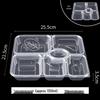 JINGRX Disposable 6-Compartment Meal Prep Containers
