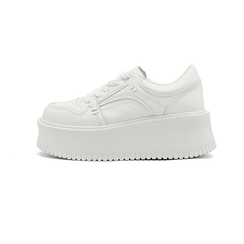 Augustine Small White Shoes Women's 2025 New Autumn Light Casual Breadboard Shoes Muffin Platform Sports Shoes
