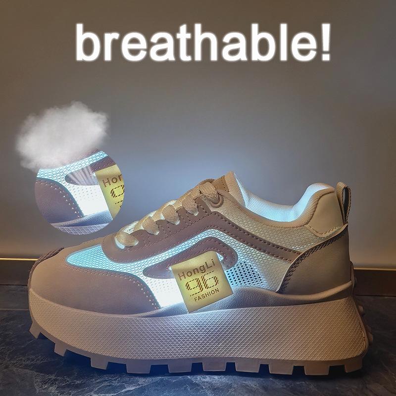 New Dad Shoes for Women In Summer Student Sports and Leisure Mesh Breathable and Enhancing Height