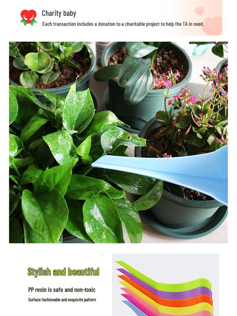 Gießkanne aus Kunststoff mit langem Ausguss und großem Fassungsvermögen für Gartenarbeit, Sukkulenten, Topfpflanzen, Gemüse und Blumen