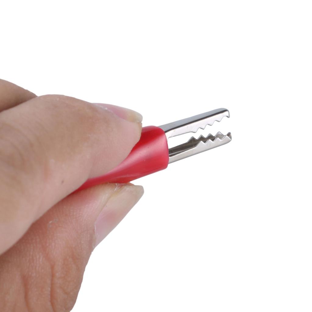 Power Plug to Alligator Clip Cable Double Alligator Clips Power Test Cable 2 Plugs to 2 Clips Cable Length 1M