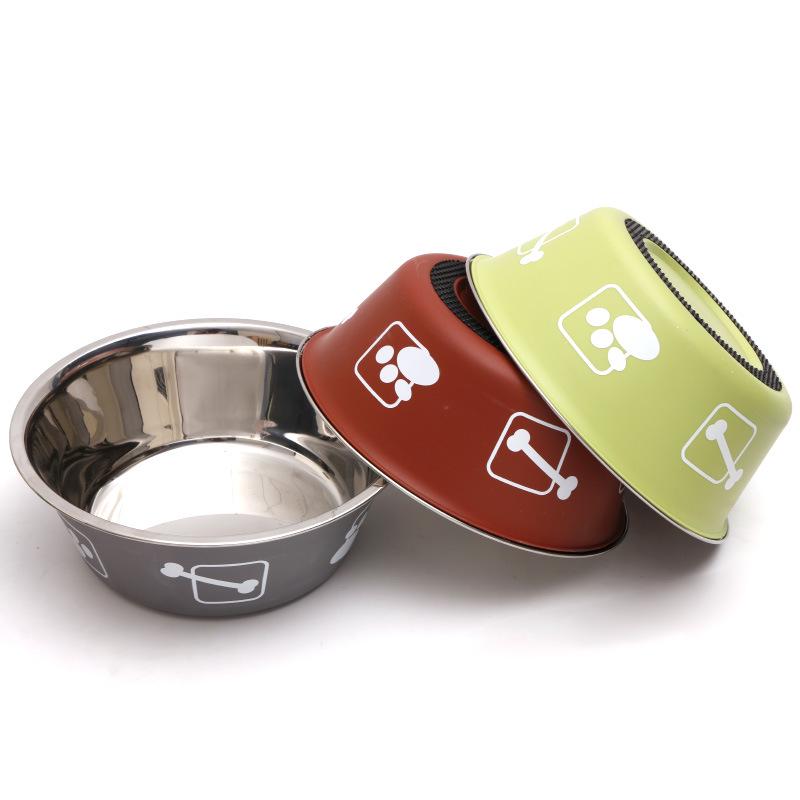 Protiskluzová dvouvrstvá miska z nerezové oceli pro domácí mazlíčky - odolný design s ochranou proti rozlití pro psy a kočky