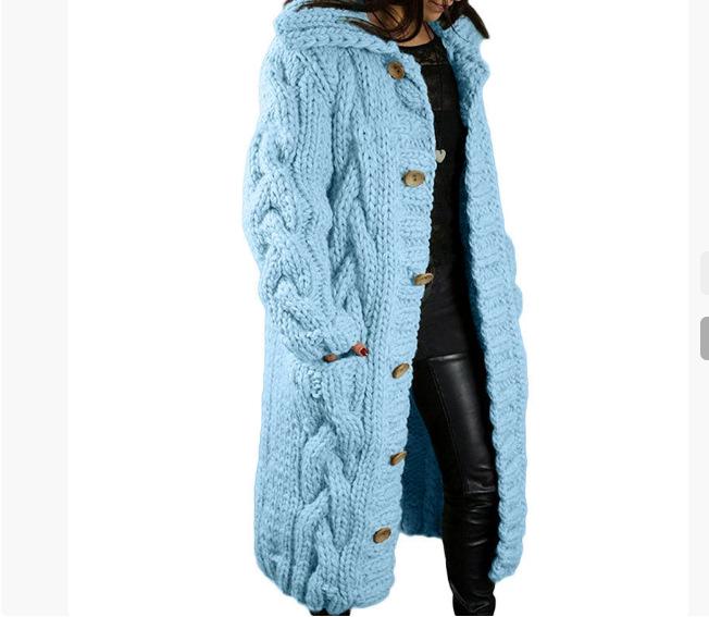 2025 Women's Plus Size Fashion Cardigan Sweater Coat - European & American Style Knitwear