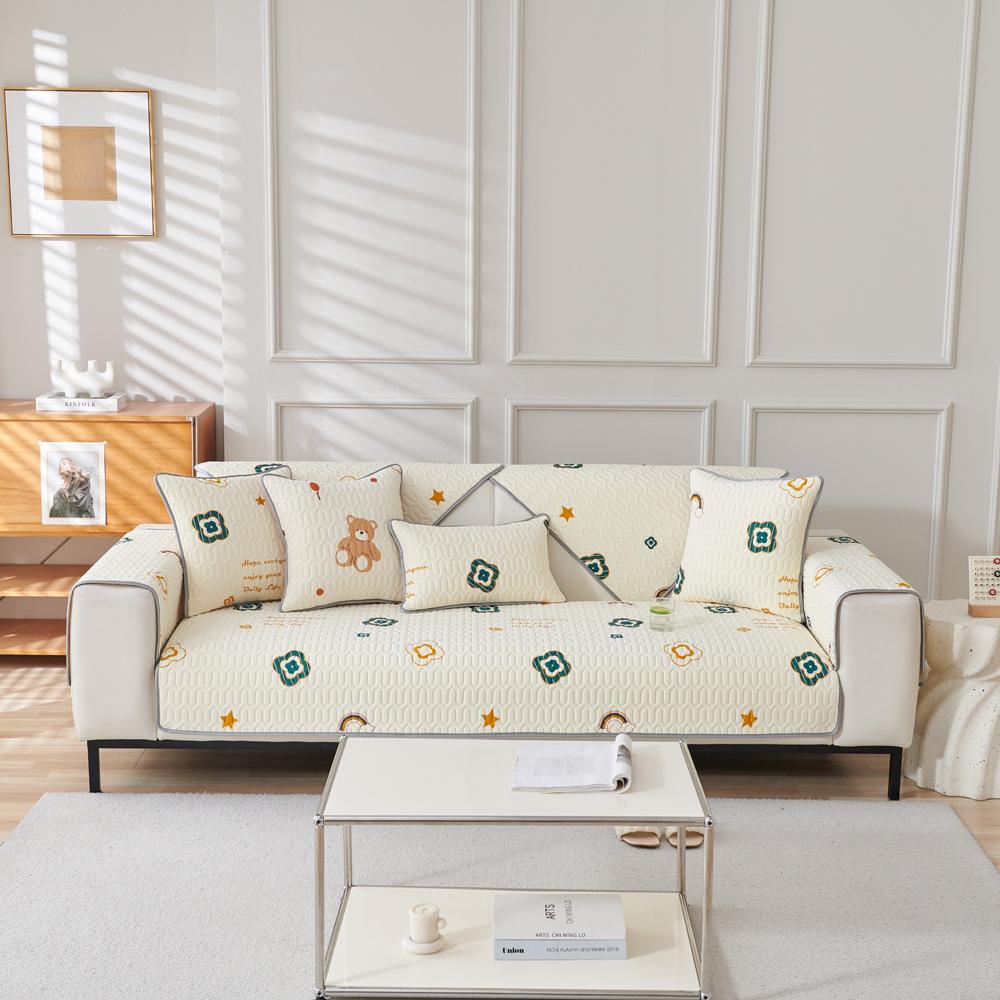 Latex Ice Silk Sofa Cushion Summer Mat Seat Cushion Non-Slip Sofa Cover New  Cool Cushion Cover Summer Model