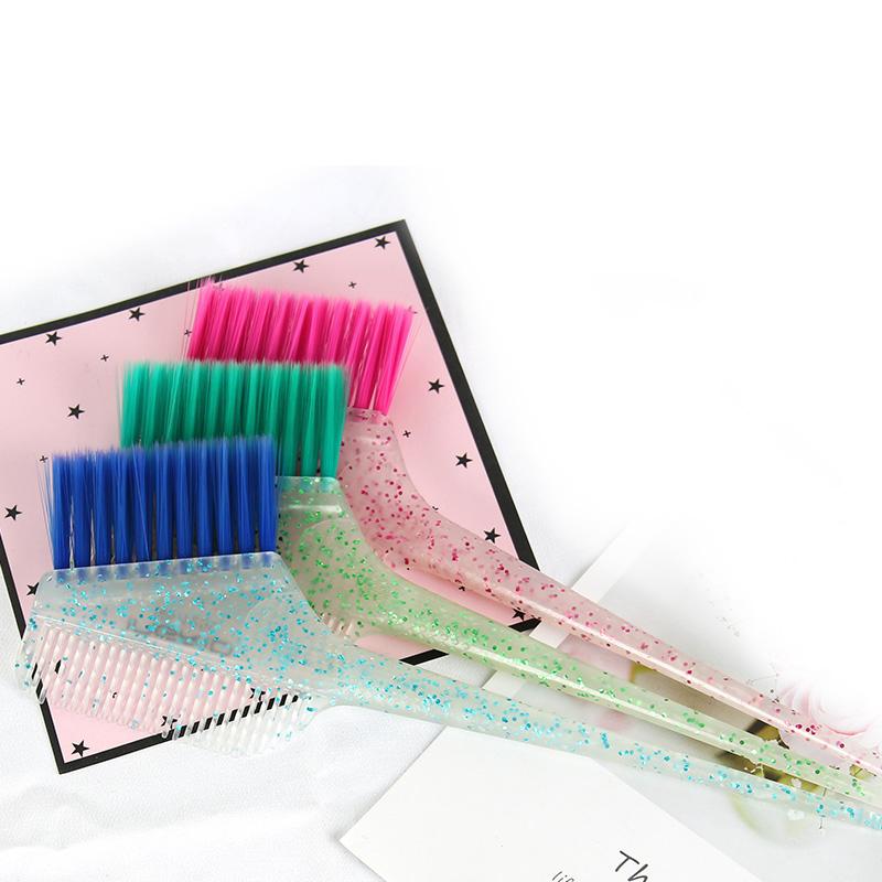 Glitter Hair Color Brushes Rounded Hair Color Brush Hair Dye Brush And