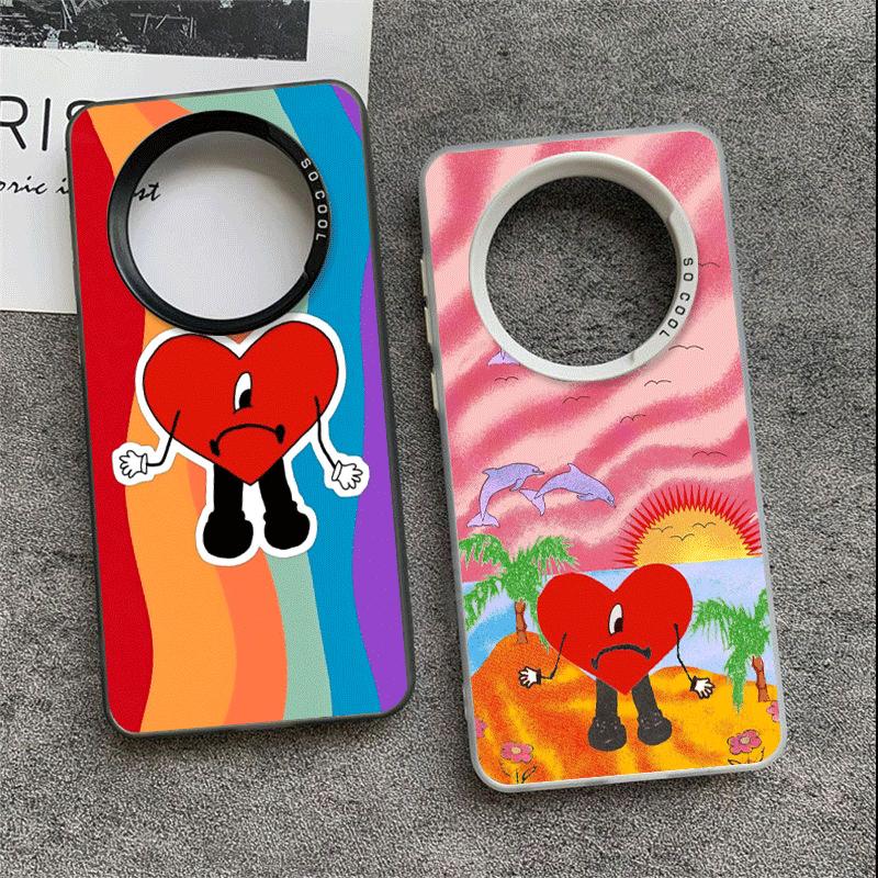 Bad Bunny Heart Shockproof Phone Case for Xiaomi Redmi Note 15 14 13 12 Pro Plus 11 11S 11T 5G Cover Anti Fall Fundas