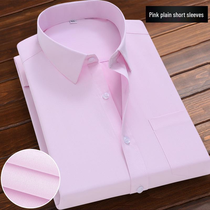 Men's Korean Style Long/Short Sleeve White Shirt - Casual & Formal Wear for Spring & Summer
