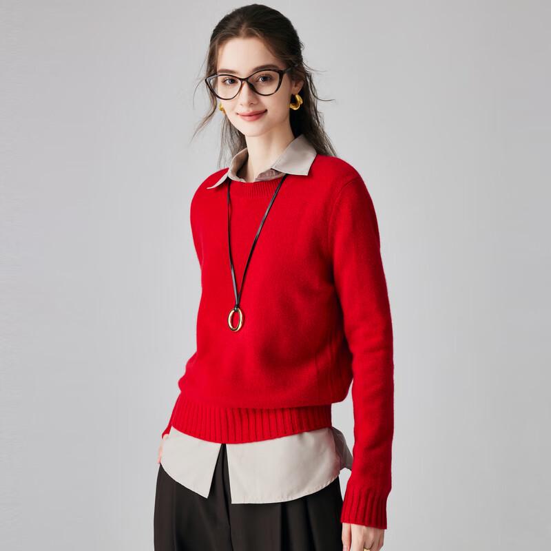 

Paluo Women s 12-Gauge Pure Cashmere Round-Neck Sweater L 165/105